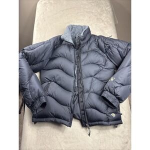 Mountain Hardwear Down Puffer Jacket Women XS Full-Zip Fleece Mock Neck Warm EUC